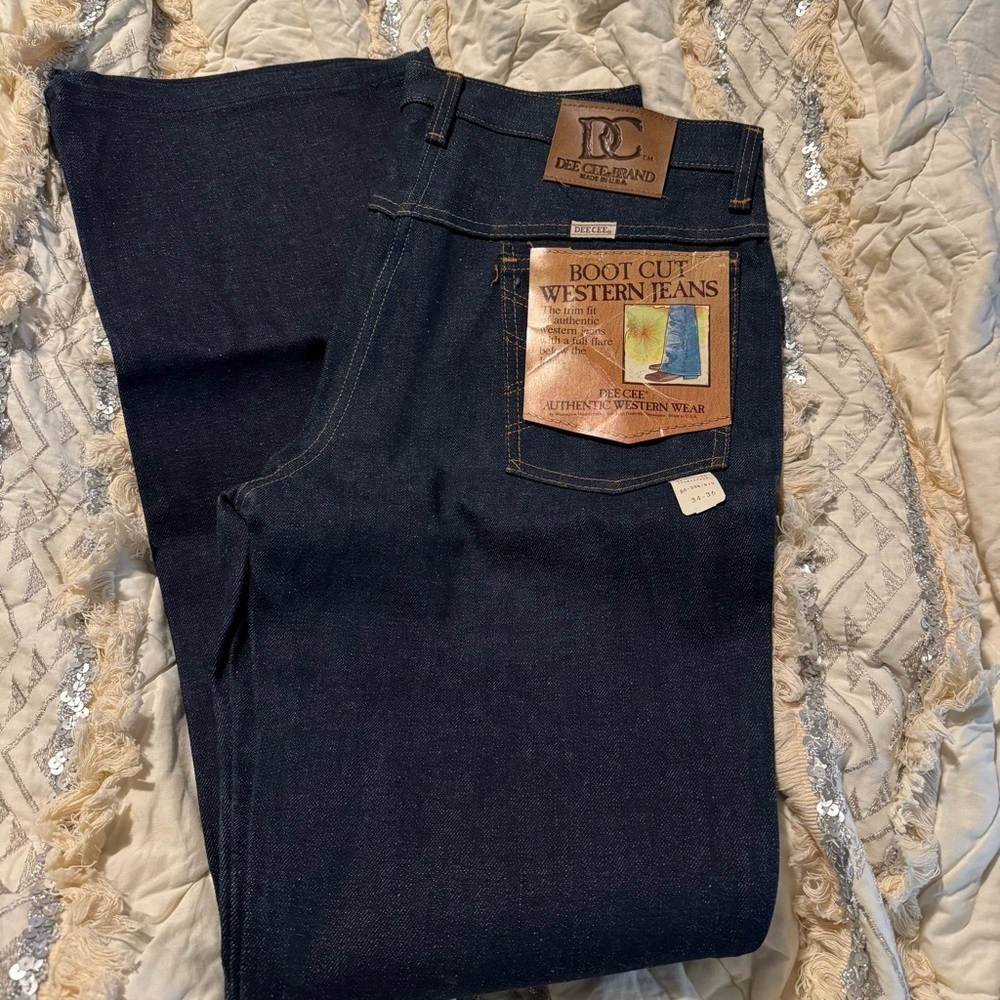 Vintage DEE CEE Jeans Bootcut Western Wear Made in USA 34 x 36 Rodeo Cowgirl - Picture 4 of 7